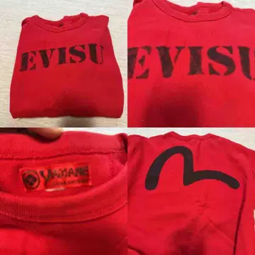 EVISU 에비수 야마네 양면 스텐실 맨투맨