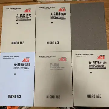 MICRO ACE 철도 모형 빈 케이스 5개와 우레탄