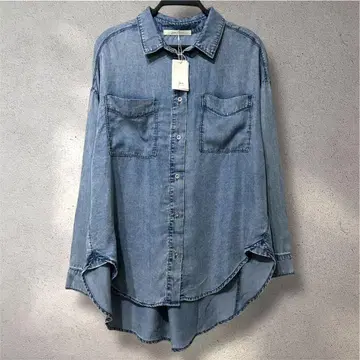 새상품 Jena espace merveilleux 텐셀 데님 셔츠 m