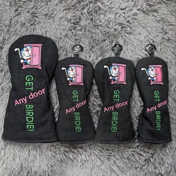 4개 세트 새상품 도라에몽 데님 골프 클럽 헤드커버 1+3+5+UT