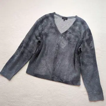 23AW 띠어리 캐시미어 OS VNECK PRT 스웨터 M
