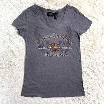 HARLEY-DAVIDSON 그레이 컬러 프린트 T셔츠
