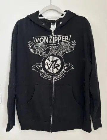 VONZIPPER 집업 후드티 속기모 후드티 블랙 M