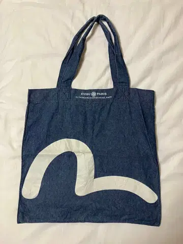 EVISU 데님 토트백 갈매기
