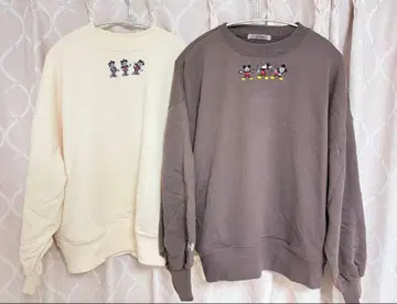 미키 미니 자수 맨투맨 세트 커플룩