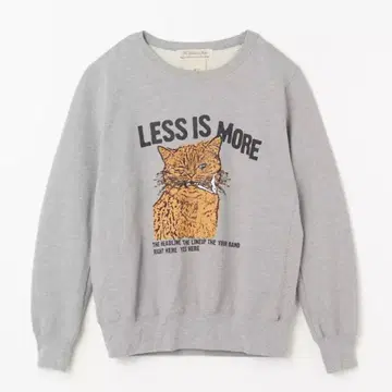 REMI RELIEF 별주 LESS IS MORE 맨투맨 고양이 M