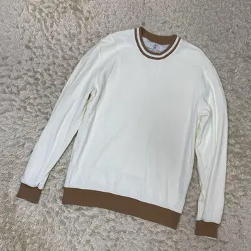 브루넬로쿠치넬리 라인 맨투맨 바이컬러 화이트 L