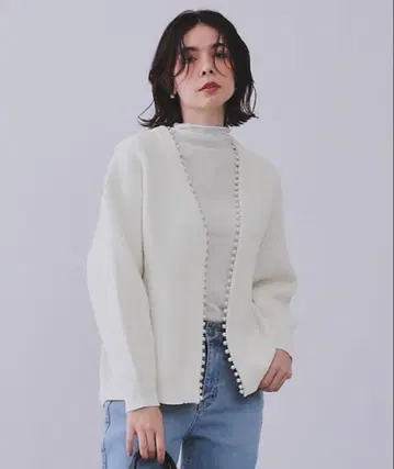 펄톤 버튼 니트 가디건 미사용 새상품
