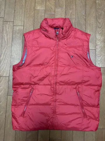 Tommy Hilfiger 레드 다운 베스트 L