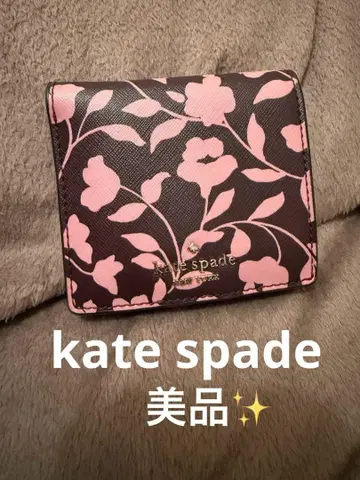 새상품급 kate spade 이단 접이식 지갑 브라운 핑크