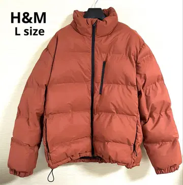 H&M 발수 방풍 오렌지 퍼프 자켓