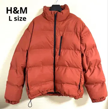 H&M 발수 방풍 오렌지 퍼프 자켓