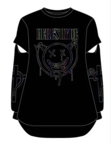 HYDE 2-WAY LONG SLEEVE T-SHIRT (BLACK) M