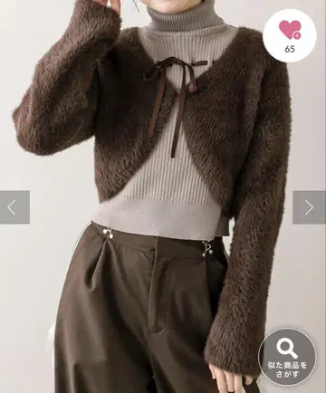 OLIVE des OLIVE 페더 가디건 세트 올리브