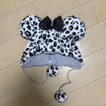 미니 마우스풍 레오파드 무늬 모자