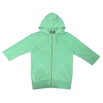 더블 지퍼 집업 후드티 후디 포인트 컬러 7부 빈티지