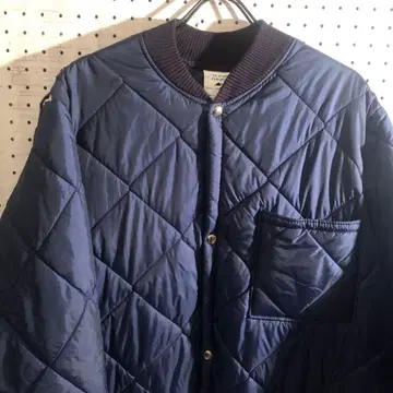 빈티지 80s 캐나다제 퀼팅 롱 자켓