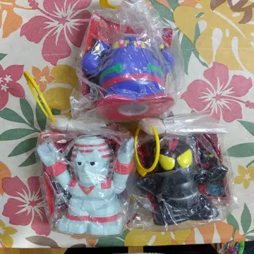 철인 28호 블랙 옥스 자이언트 로봇 소프트 비닐 저금통 3체 세트