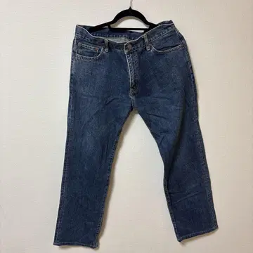 스트레이트 데님 다크 블루 4 포켓