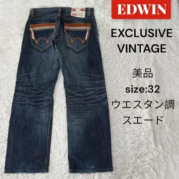 EDWIN EXCLUSIVE VINTAGE 데님 W32 웨스턴 스타일