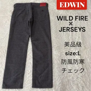 EDWIN JERSEYS WILD FIRE 팬츠 방풍 방한 체크 L