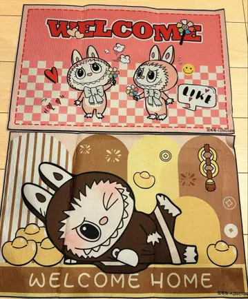 LABUBU 현관 매트 브라운 실내 LABUBU