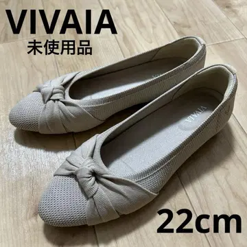 미사용품 VIVAIA 비바이아 아몬드 토우 매듭 디자인 플랫슈즈