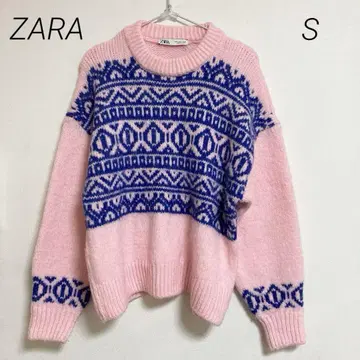 0600 ZARA 자라 페어아일 패턴 오버 사이즈 니트 스웨터 S