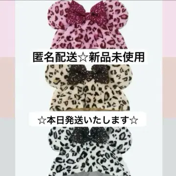 팬캡 레오파드 무늬 표범 무늬 핑크 3종 세트 레오파드 미니 전종