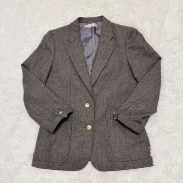 컨디션 최상 뉴요커 골드 버튼 테일러드 자켓 블레이저 양모 그레이
