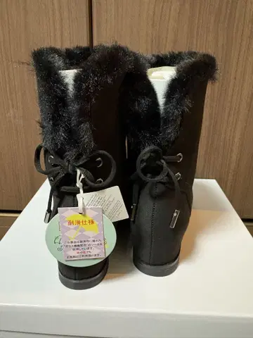 키다리 아저씨 스웨이드 리본 부츠