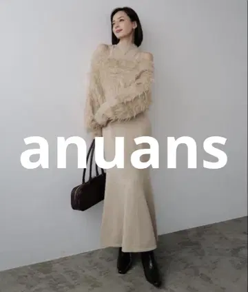 anuans 콤비 원피스 MEDIUM 베이지 여성용