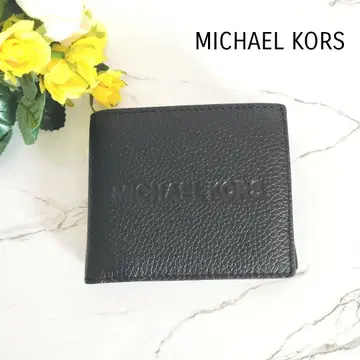 컨디션 최상 마이클코어스 접이식 지갑 블랙 가죽