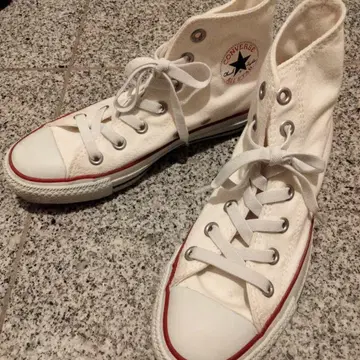 컨버스! Converse 하이컷 스니커즈 여성용 화이트 23cm