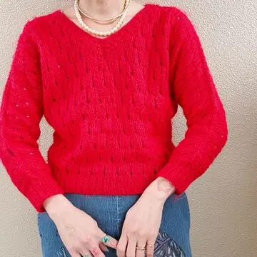 80s 80년대 빈티지 모헤어 울 스웨터