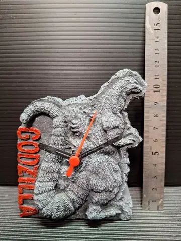 고질라 시계 약 10cm 작동품 당시 물품