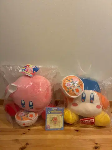 제일복권 별의 커비 푸푸라멘 커비 와돌디 봉제 인형