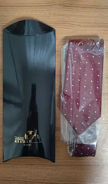 디즈니 리조트 미키 도트 무늬 넥타이