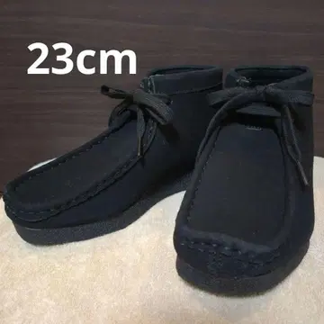 [ 미사용 새상품 ] 왈라비 슈즈 캐주얼 부츠 모카신 블랙 23cm