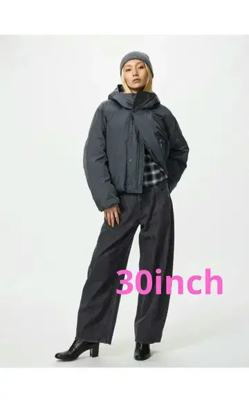 UNIQLO 배기 커브진 다크 그레이 30인치 새상품
