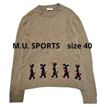 [ M.U. SPORTS ] 울 긴팔 니트 미에코 우에사코 스웨터 40