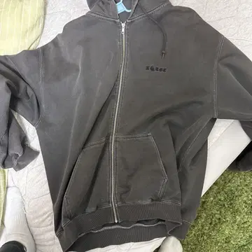 KALRAC 다크 그레이 풀 집업 후드티