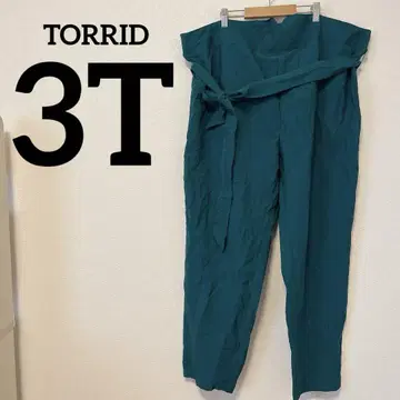 TORRID [3T] 틸 컬러 와이드 팬츠 리본 포함