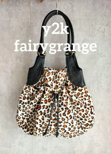 y2k 레오파드 무늬 퍼 백 페어리 그런지 헤이세이 갸루 00s 새상품급