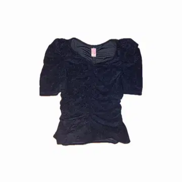 fetico studious velour gatherd top NAVY