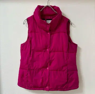 올드 네이비 핑크 다운 베스트 스냅 버튼 구제 의류 미국 빈티지 의류