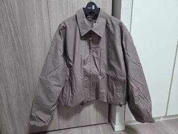 UNIQLO U 볼륨 슬리브 코쿤 블루종 브라운 M 사이즈