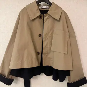 [ ZARA ] 대비 울 블렌드 트렌치코트