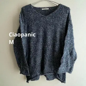 Ciaopanic 네이비 V넥 니트 스웨터 M