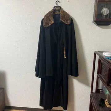 다이마루 퍼 옷깃 다이쇼 로망 인버네스 코트